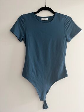 Babaton Teal Short Sleeve Bodysuit
